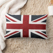 革質パターン英国国旗イギリス(イギリス) Fla ランバークッション (ブランケット)
