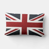 革質パターン英国国旗イギリス(イギリス) Fla ランバークッション (裏面)
