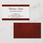 革質、革背景-赤 名刺 (正面/裏面)
