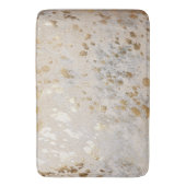 革金ゴールドフェイク牛革プリントメタリック バスマット (正面縦)