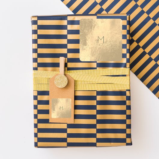 革金ゴールド赤面金属粉末モノグラミニマルム スクエアシール