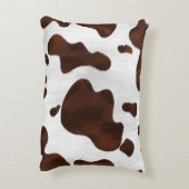 革靴のフェイクな毛の西部の革によって斑点を付けられるパターン アクセントクッション (裏面(縦))