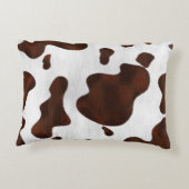 革靴のフェイクな毛の西部の革によって斑点を付けられるパターン アクセントクッション (裏面)