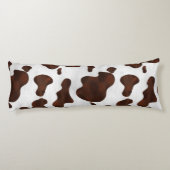 革靴のフェイクな毛の西部の革によって斑点を付けられるパターン ボディピロー (裏面)