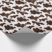 革靴のフェイクな毛の西部の革によって斑点を付けられるパターン ラッピングペーパー (角)