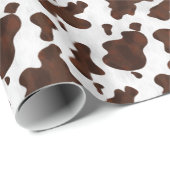 革靴のフェイクな毛の西部の革によって斑点を付けられるパターン ラッピングペーパー (ロールコーナー)