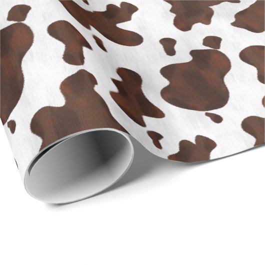 革靴のフェイクな毛の西部の革によって斑点を付けられるパターン ラッピングペーパー (ロールコーナー)