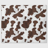 革靴フェイクな西部の革によって斑点を付けられる牛プリント ラッピングペーパー (フラット)