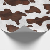 革靴フェイクな西部の革によって斑点を付けられる牛プリント ラッピングペーパー (角)