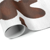 革靴フェイクな西部の革によって斑点を付けられる牛プリント ラッピングペーパー (ロールコーナー)