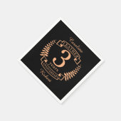 革3年結婚記念 スタンダードカクテルナプキン (角)