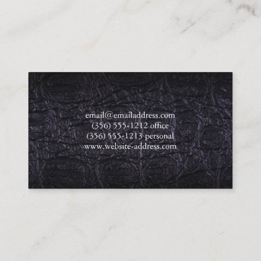 革(フェイクワニ) 名刺 (裏面)