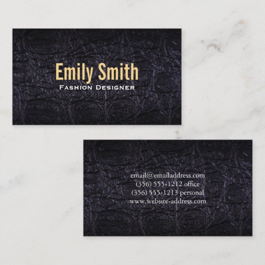 革(フェイクワニ) 名刺 (正面/裏面)