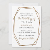 革、レース、馬の国の結婚式 招待状 (正面)