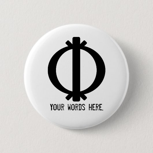 靭性および弾性のWawa Aba |の記号 缶バッジ (正面)