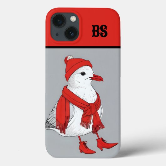 靴おもしろいのカモメ – ビーチユーモア Case-Mate iPhoneケース (裏面)