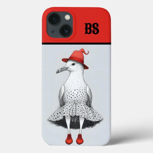 靴おもしろいのカモメ – ビーチユーモア Case-Mate iPhoneケース (裏面)