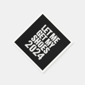 靴おもしろいを取らせてくれ スタンダードカクテルナプキン (角)