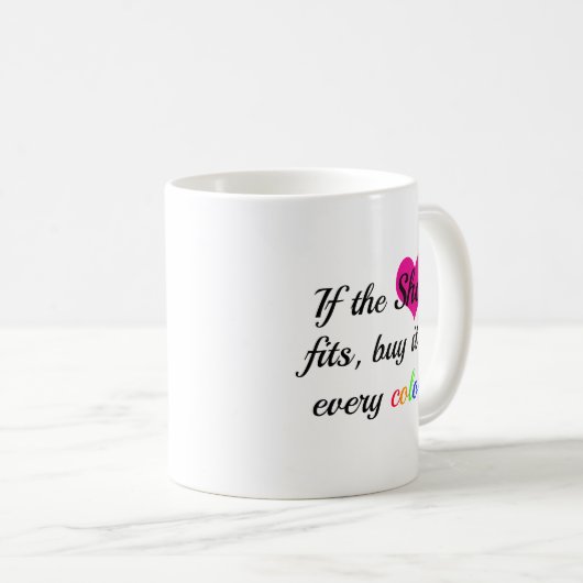 靴おもしろい引用文 コーヒーマグカップ (正面右)