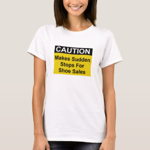 靴おもしろい販売注意Tシャツ Tシャツ