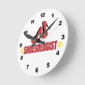 靴おもしろい ラウンド壁時計 (傾斜)
