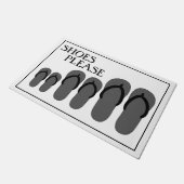 靴お願い黒/白/灰色のドアマット ドアマット (アングル)