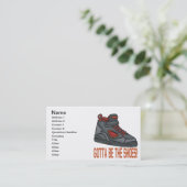 靴があるために得られる 名刺 (スタンド正面)