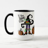 靴がハロウィンにおもしろいフィットするウィッチハット マグカップ (左)