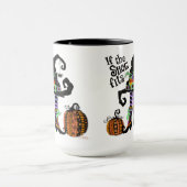 靴がハロウィンにおもしろいフィットするウィッチハット マグカップ (中央)