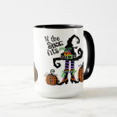 靴がハロウィンにおもしろいフィットするウィッチハット マグカップ (正面右)