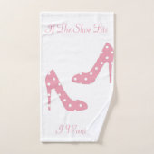 靴がピンクに合えば バスタオルセット (ハンドタオル)