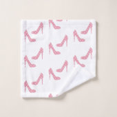 靴がピンクに合えば バスタオルセット (ウォッシュタオル)