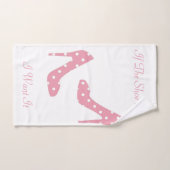 靴がピンクに合えば バスタオルセット (ハンドタオル)