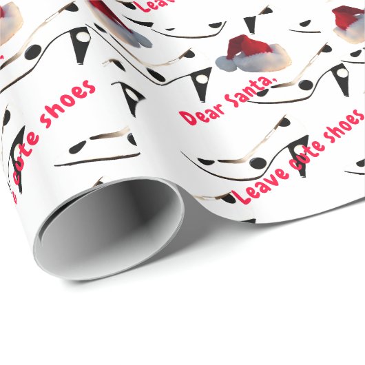 靴が好きな女の子クリスマスリスト ラッピングペーパー (ロールコーナー)