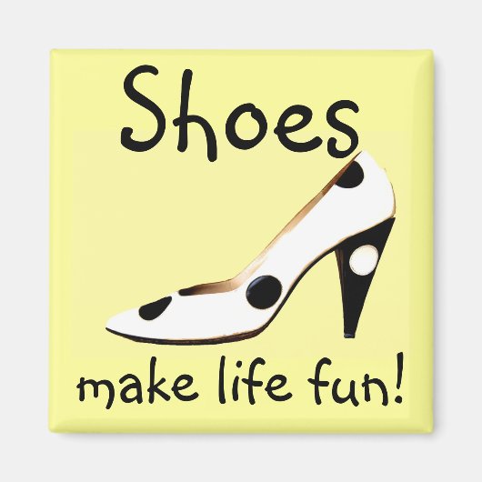 靴が生命を作るおもしろい マグネット (正面)