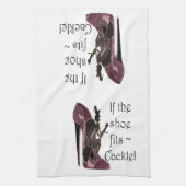 靴が~の鳴き声に合えば! おもしろい諺のギフト キッチンタオル (縦)