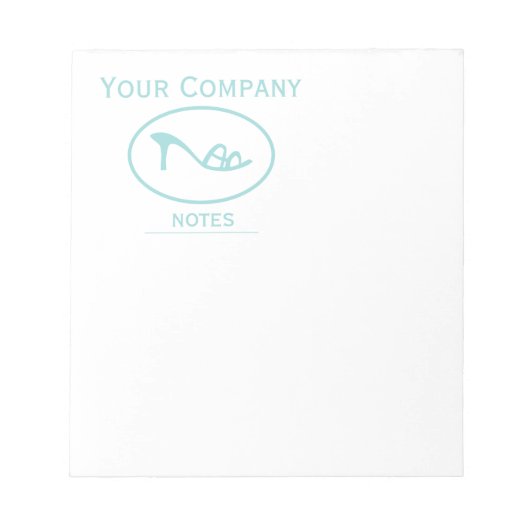 靴とアクセサリーロゴ ノートパッド (正面)