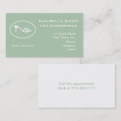 靴とアクセサリーロゴ 予約カード (正面/裏面)