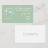 靴とアクセサリーロゴ 予約カード (正面/裏面)