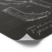 靴とブーツ1881特許技術Chalkboard ポスター (角)