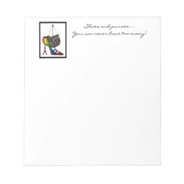 靴と財布メモ帳 ノートパッド