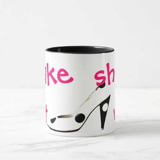 靴ない戦争にユーモアのあるなマグをして下さい マグカップ (中央)