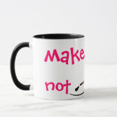 靴ない戦争にユーモアのあるなマグをして下さい マグカップ (左)