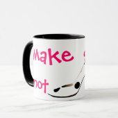 靴ない戦争にユーモアのあるなマグをして下さい マグカップ (正面左)