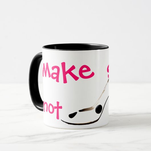 靴ない戦争にユーモアのあるなマグをして下さい マグカップ (正面左)