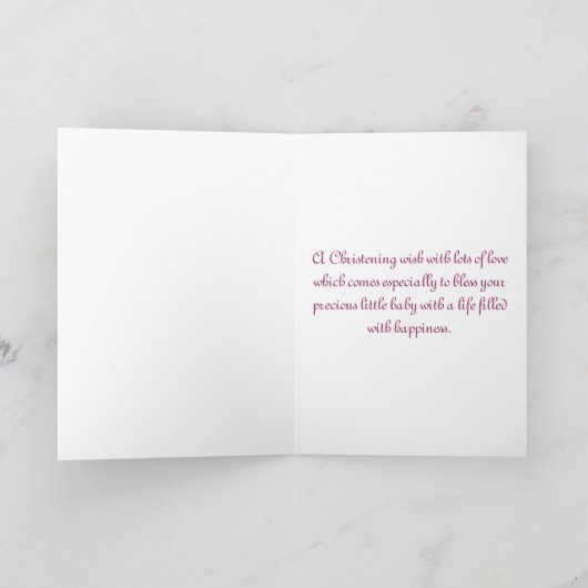 靴に洗礼を施している女の子 カード (内部)