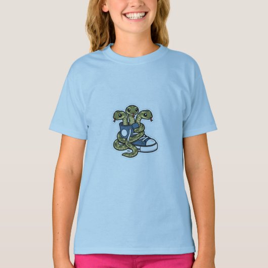 靴に蛇 Tシャツ (正面)