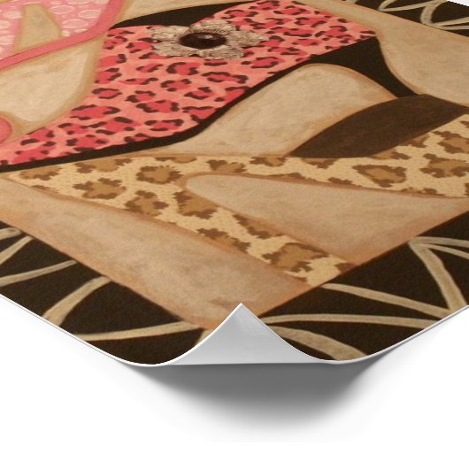 靴のもしフィット!:おもしろいファッションポスター ポスター (角)