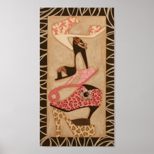 靴のもしフィット！:おもしろいファッションポスター ポスター (正面)