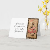 靴のもしフィット！:おもしろいファッション誕生日カード カード (黄色い花)